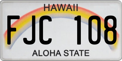 HI license plate FJC108