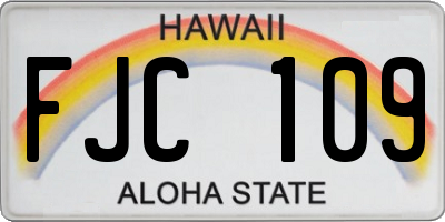 HI license plate FJC109