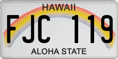 HI license plate FJC119