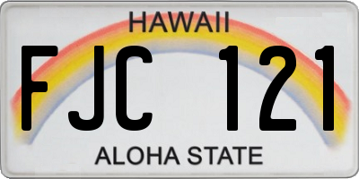 HI license plate FJC121