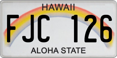 HI license plate FJC126