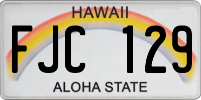 HI license plate FJC129