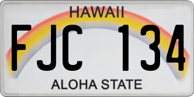 HI license plate FJC134