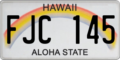 HI license plate FJC145