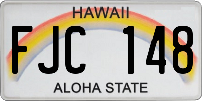 HI license plate FJC148