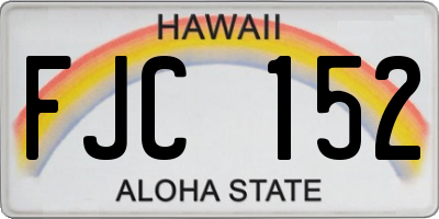 HI license plate FJC152