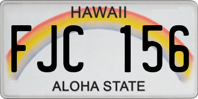 HI license plate FJC156