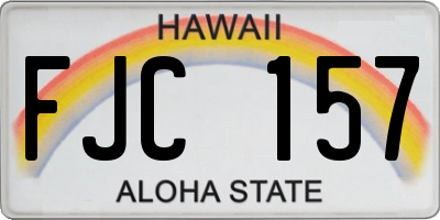 HI license plate FJC157