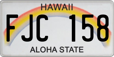 HI license plate FJC158