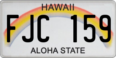 HI license plate FJC159