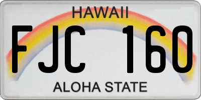 HI license plate FJC160