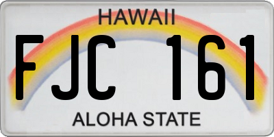 HI license plate FJC161