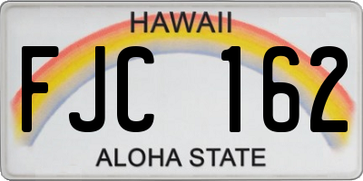 HI license plate FJC162