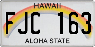 HI license plate FJC163