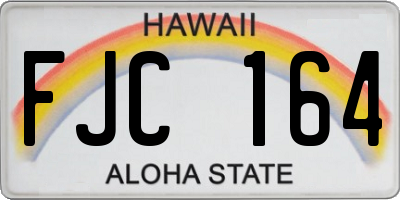 HI license plate FJC164