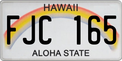 HI license plate FJC165