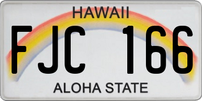 HI license plate FJC166