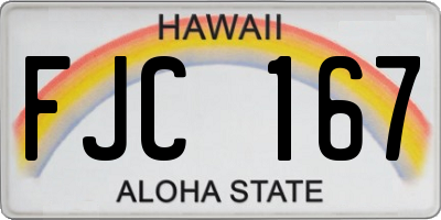 HI license plate FJC167