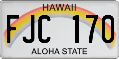 HI license plate FJC170
