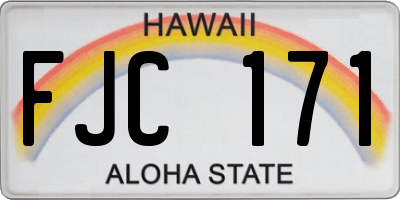 HI license plate FJC171