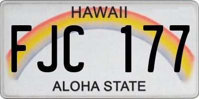 HI license plate FJC177