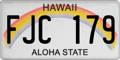 HI license plate FJC179