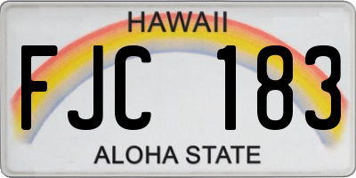 HI license plate FJC183