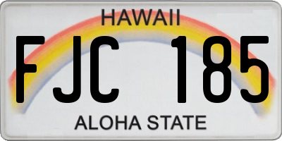 HI license plate FJC185