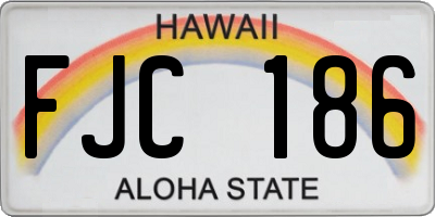 HI license plate FJC186
