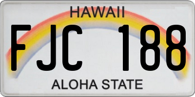 HI license plate FJC188