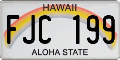 HI license plate FJC199