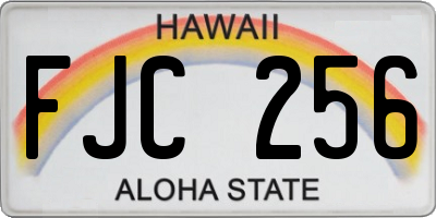 HI license plate FJC256