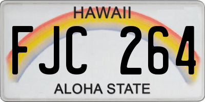 HI license plate FJC264