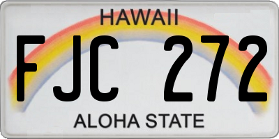 HI license plate FJC272