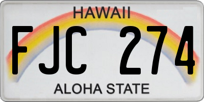 HI license plate FJC274