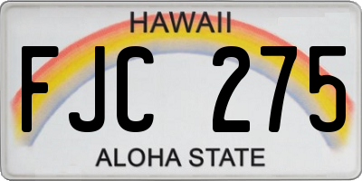 HI license plate FJC275