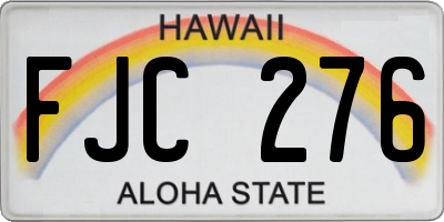 HI license plate FJC276