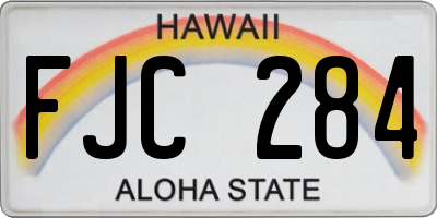 HI license plate FJC284