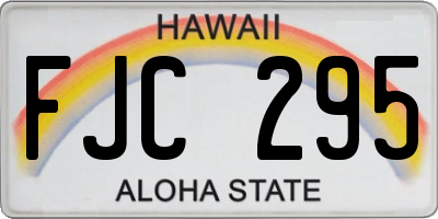 HI license plate FJC295