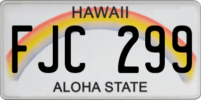 HI license plate FJC299