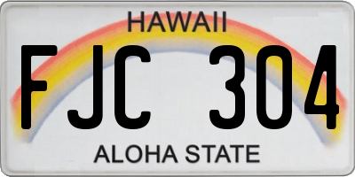 HI license plate FJC304