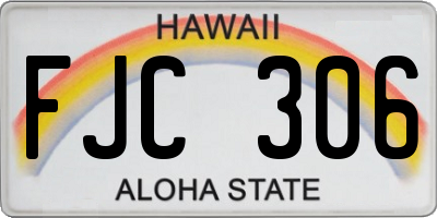 HI license plate FJC306
