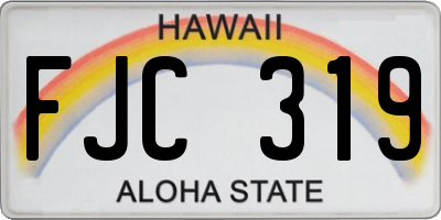 HI license plate FJC319