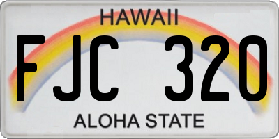 HI license plate FJC320