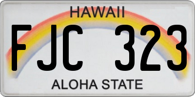 HI license plate FJC323