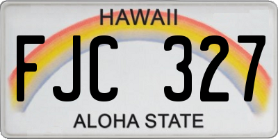 HI license plate FJC327