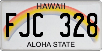 HI license plate FJC328