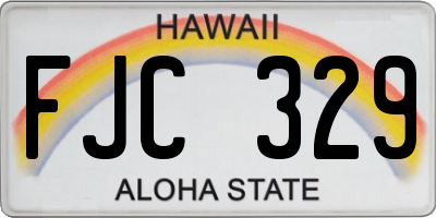 HI license plate FJC329