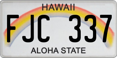 HI license plate FJC337