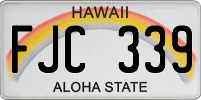 HI license plate FJC339